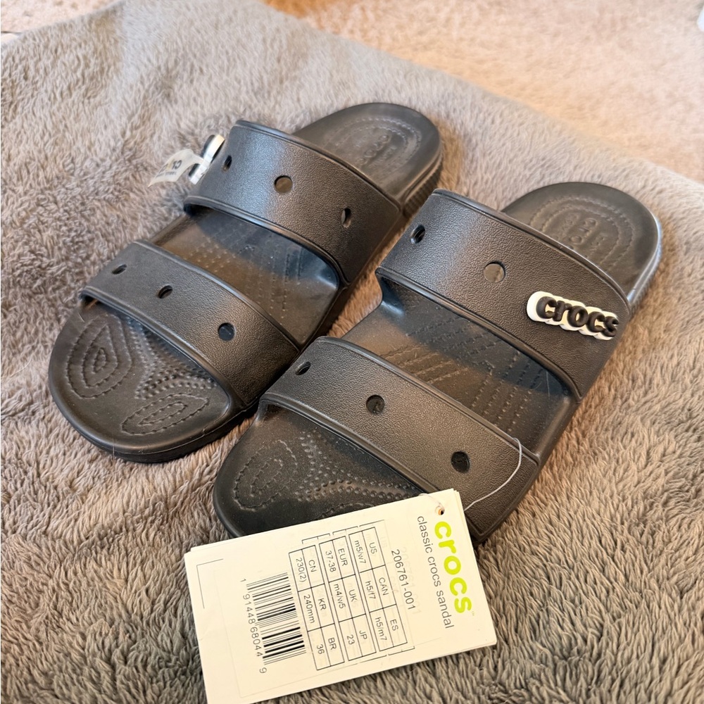CROCS Dark Gray Slide Sandals